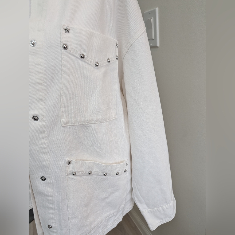 Universal Thread Cream Denim Jacket - Picture 4 of 8